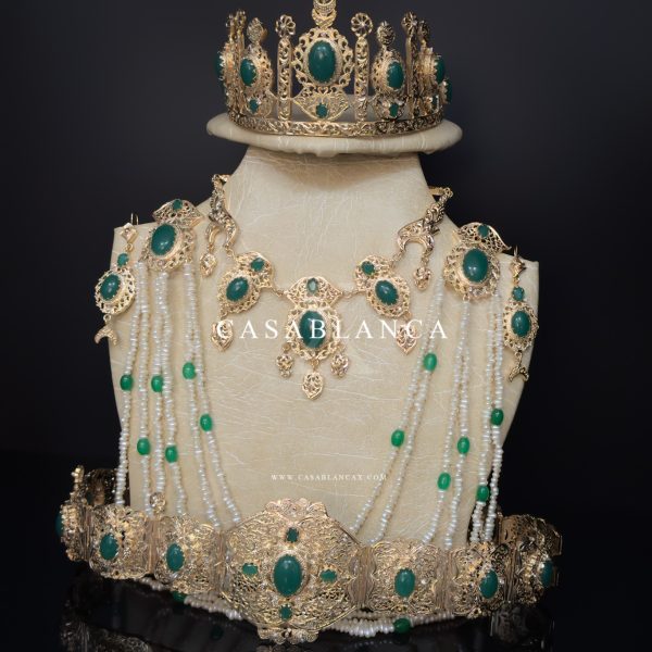 Set di gioielli da sposa oro verde - Tazya - Immagine 2