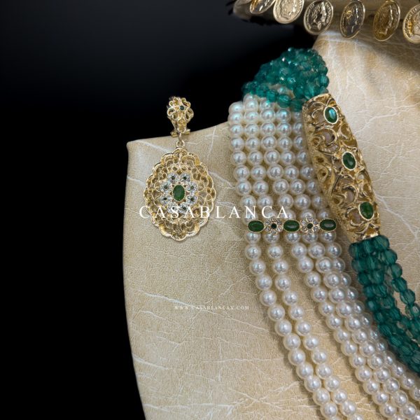 Set di gioielli da sposa in oro e henné verde - Asiyma - Immagine 3