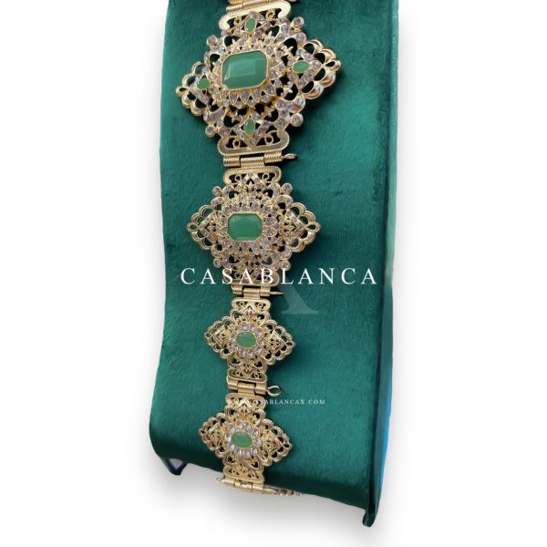 Cintura marocchina in oro verde menta - Rewia - Immagine 2