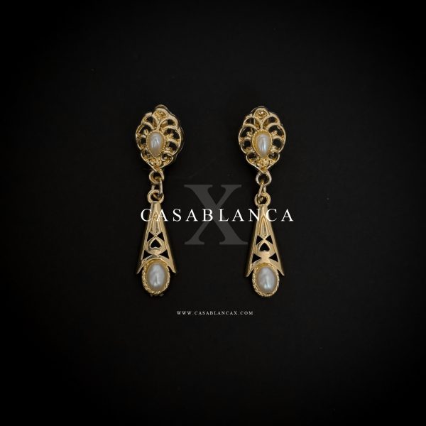 Orecchini di perle marocchine in oro - Silena Opulence - Immagine 2