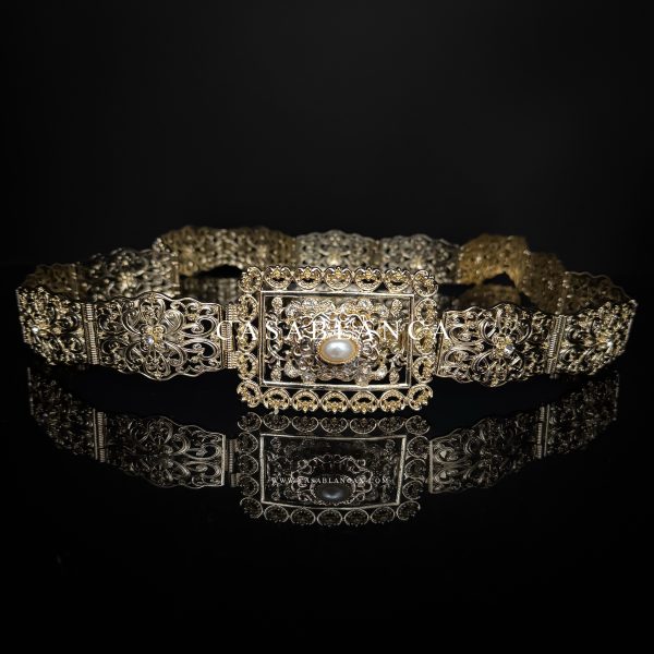 Ceinture en or et perles Mdamma - Fulgora Opulence