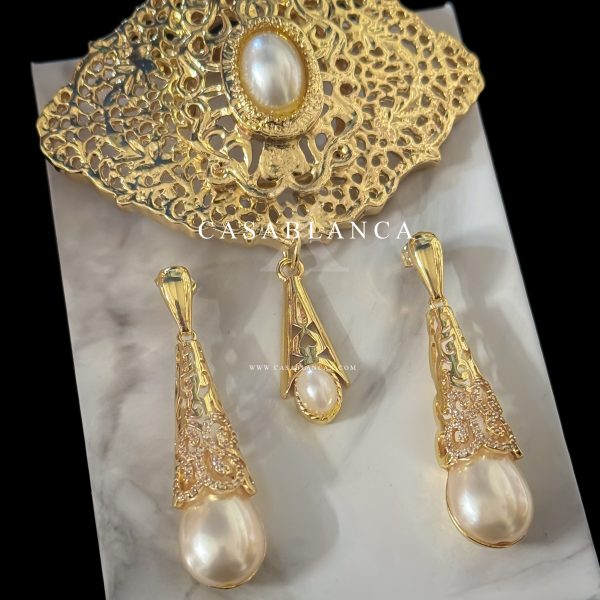 Set spilla e orecchini in oro - Stilla Opulence - Immagine 2