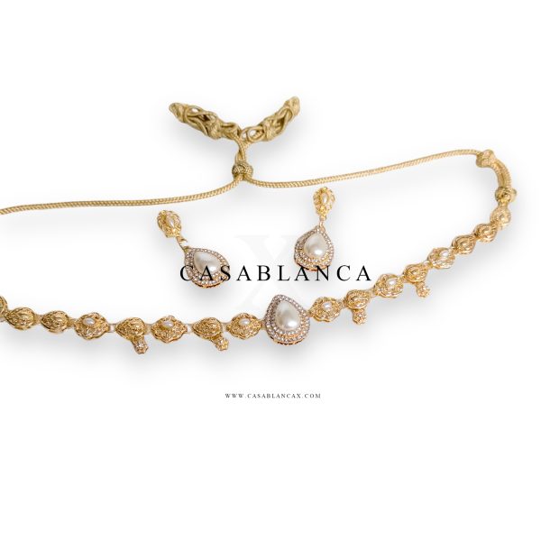 Set girocollo con catena in oro e orecchini - Fiera Opulence - Immagine 3