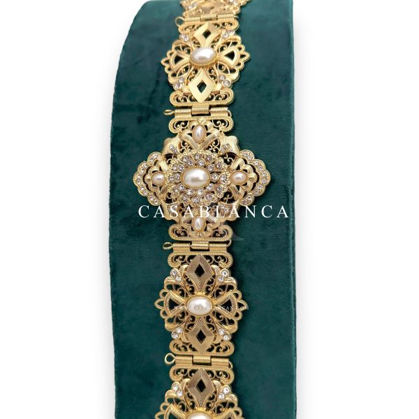 Cintura di perle marocchine dorate - Amatia Opulence