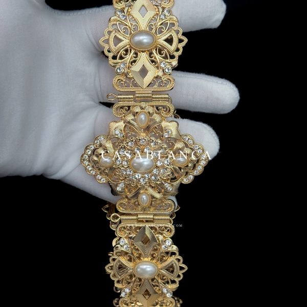 Cintura di perle marocchine dorate - Amatia Opulence - Immagine 3