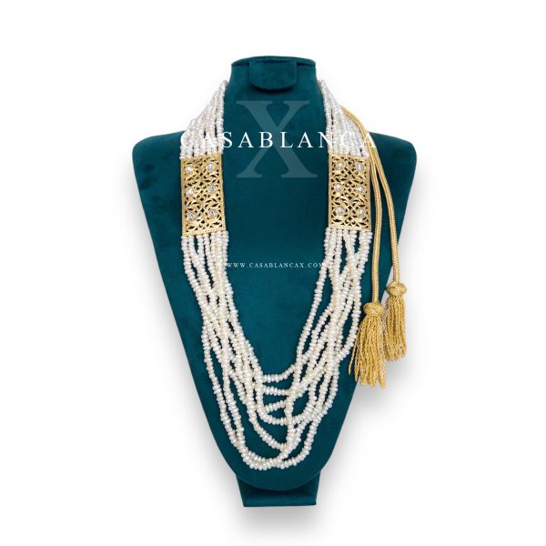 Collana di perle marocchine dorate - Talacia Opulence