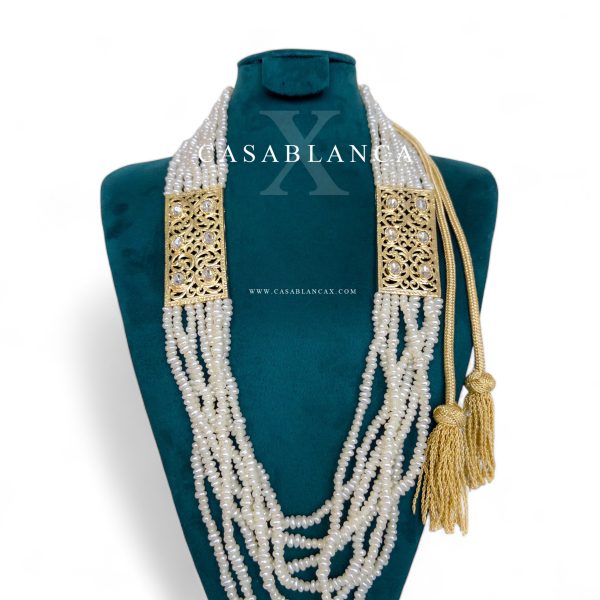 Collana di perle marocchine dorate - Talacia Opulence - Immagine 3