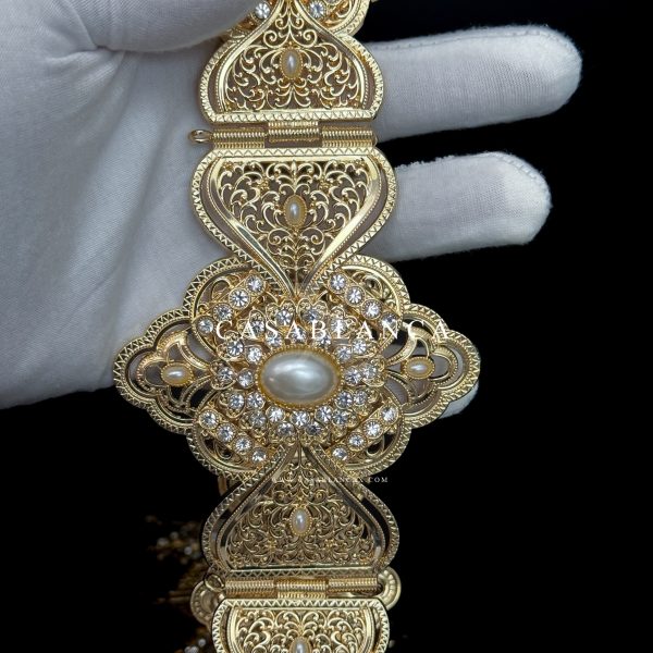 Ceinture de perles dorées marocaines - Glacia Opulence - Image 2