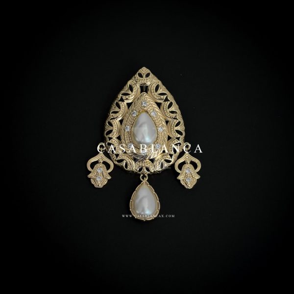 Spilla in oro con perle Taqlidi - Sidiana Opulence