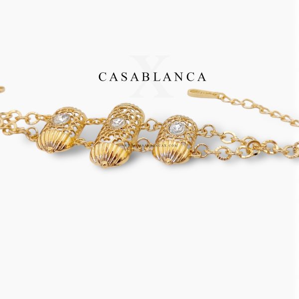 Goldenes traditionelles schlichtes Armband - Ricya - Bild 2