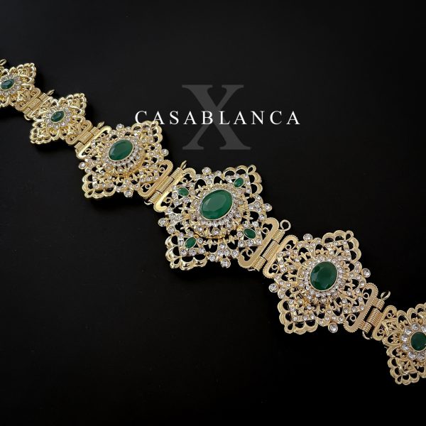 Cintura Marocchina Dorata Verde - Damya - Immagine 2