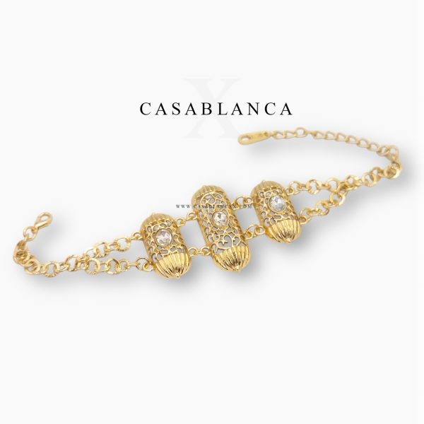 Goldenes traditionelles schlichtes Armband - Ricya - Bild 3
