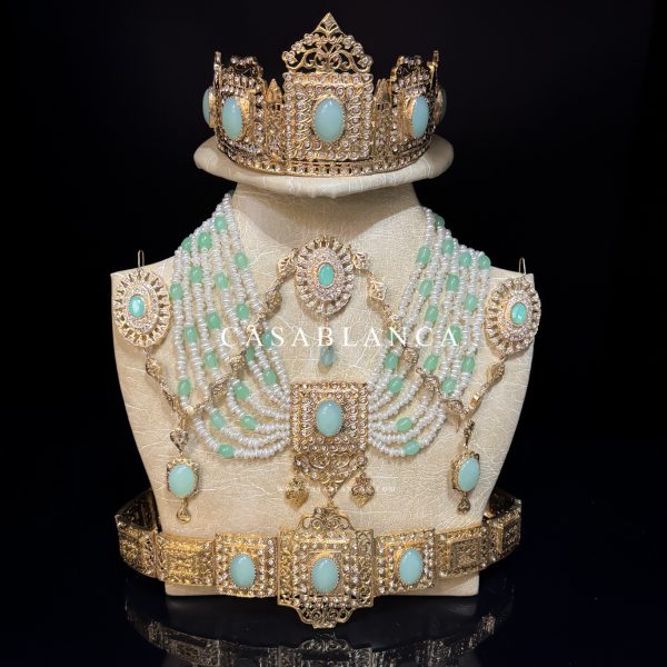 Brautschmuck Gold Mint Set - Amya