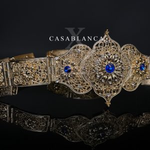 Gouden Riem Blauwe Stenen - Zumya - immagine 2