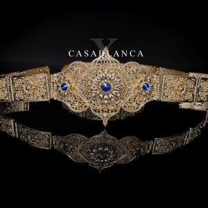Gouden Riem Blauwe Stenen - Zumya - immagine 3