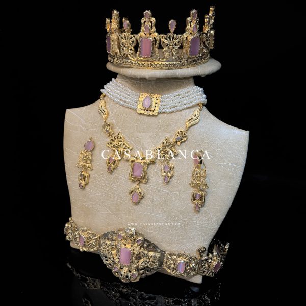 Marokkanisches Brautschmuckset Gold Pink - Maza - Bild 5