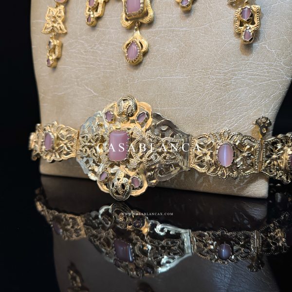 Marokkanisches Brautschmuckset Gold Pink - Maza - Bild 6
