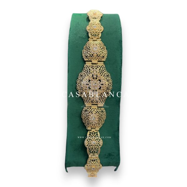 Marokkanisches Kleid Takshita Kaftan Gürtel Gold - Miga