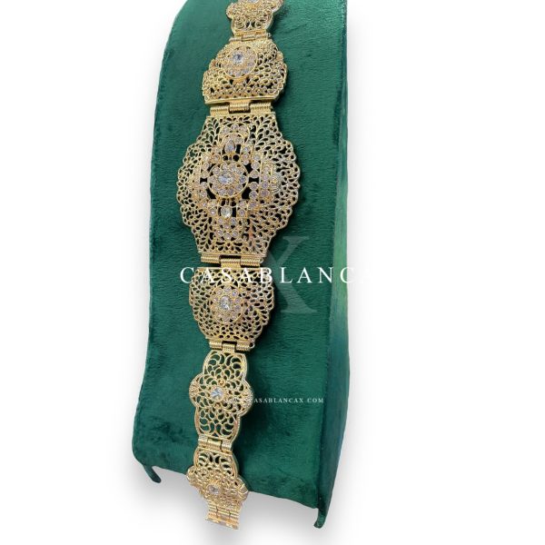 Marokkanisches Kleid Takshita Kaftan Gürtel Gold - Miga - Bild 2