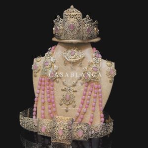 Marokkaanse Gouden Bruidssieraden Set Roze - Lamrine – Bild 3