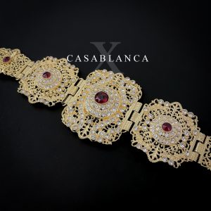 Gouden Marokkaanse Riemen Mdamma Rood - Milia - Imagen 2