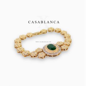 Gouden Armband Groen - Luzia - Afbeelding 2