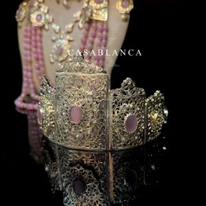 Marokkaanse Gouden Bruidssieraden Set Roze - Lamrine – Bild 6