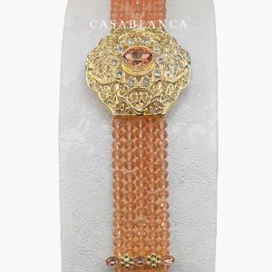 Gouden Zalm Champagne Kralen Riem - Katya - Image 2