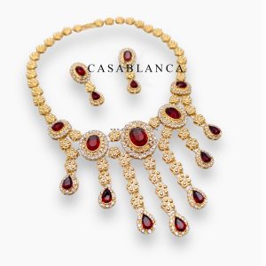 Gouden Ketting Set Rood - Melir - Image 2