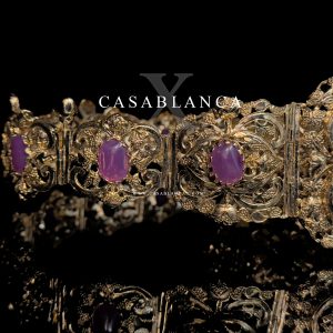 Ceinture Mdamma Lilas Violet Doré - Houria – Image 4