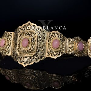 Gouden Marokkaanse Ceintuur Mdamma Roze - Jireya – Bild 6