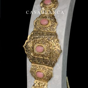 Gouden Marokkaanse Ceintuur Mdamma Roze - Jireya – Bild 3