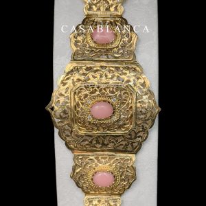 Gouden Marokkaanse Ceintuur Mdamma Roze - Jireya – Bild 2