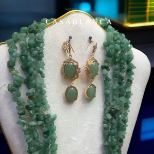 Gouden Groene Mint Ketting Set - Kella - Imagen 3