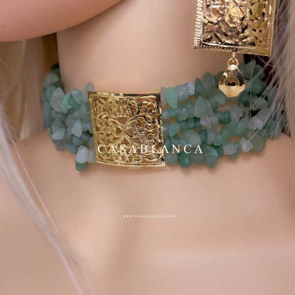 Set collana girocollo menta - Symia - Immagine 2