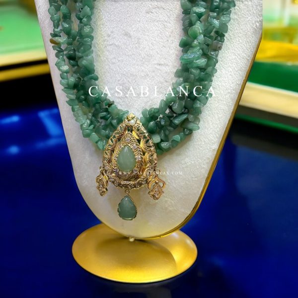 Gouden Groene Mint Ketting Set - Kella - Afbeelding 2