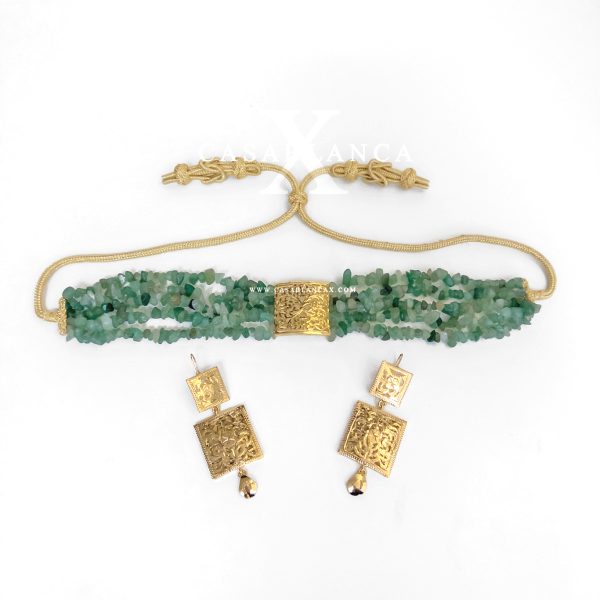 Set collana girocollo menta - Symia - Immagine 3