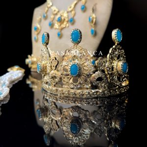 Goud Bruidssieraden Set Blauw - Zulima - Imagen 7