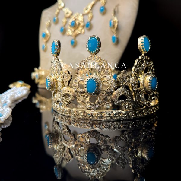 Goud Bruidssieraden Set Blauw - Zulima - Afbeelding 7