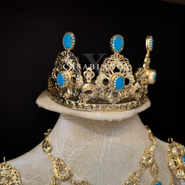 Goud Bruidssieraden Set Blauw - Zulima - Afbeelding 3