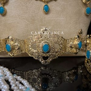 Goud Bruidssieraden Set Blauw - Zulima - Imagen 8