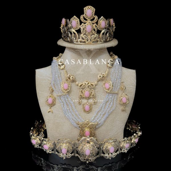 Set di gioielli da sposa marocchini in oro rosa - Sylia