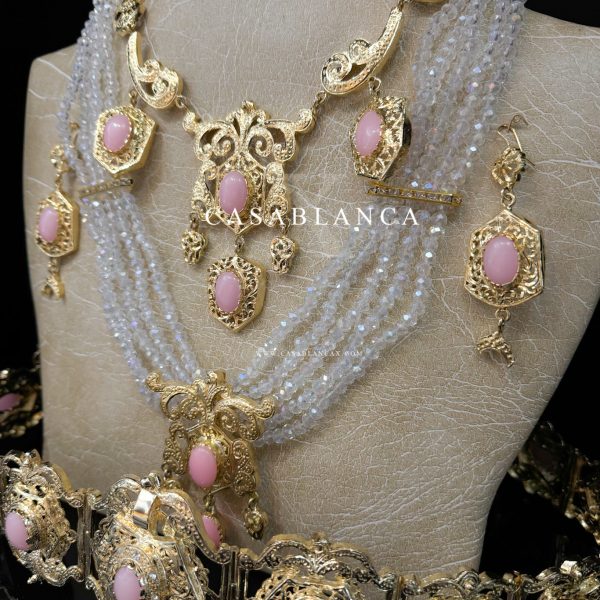 Set di gioielli da sposa marocchini in oro rosa - Sylia - Immagine 3