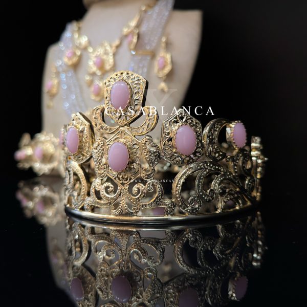 Set di gioielli da sposa marocchini in oro rosa - Sylia - Immagine 6