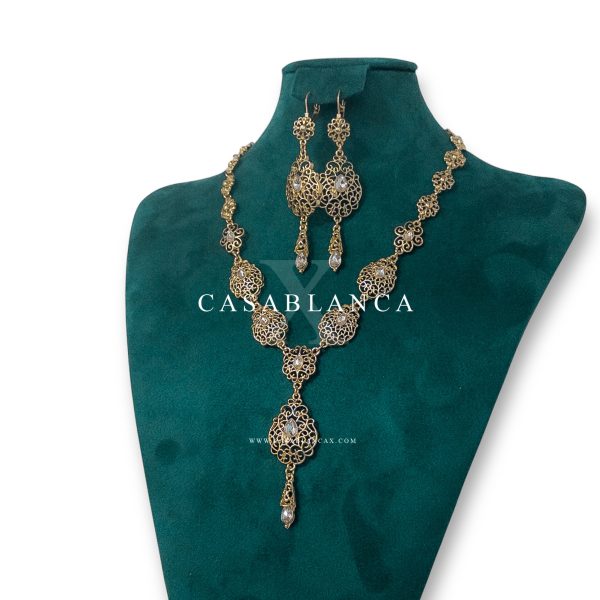 Golden Taqlidi Moroccan Jewelry Set - Lirine - Image 3