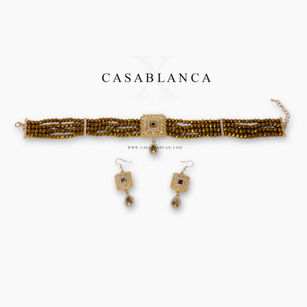 Gouden Champagne Choker Ketting Set - Doray - Image 2