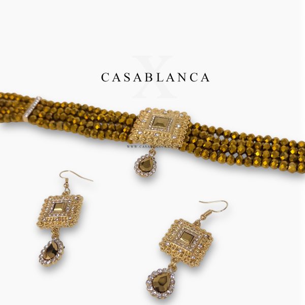 Gouden Champagne Choker Ketting Set - Doray - Image 3
