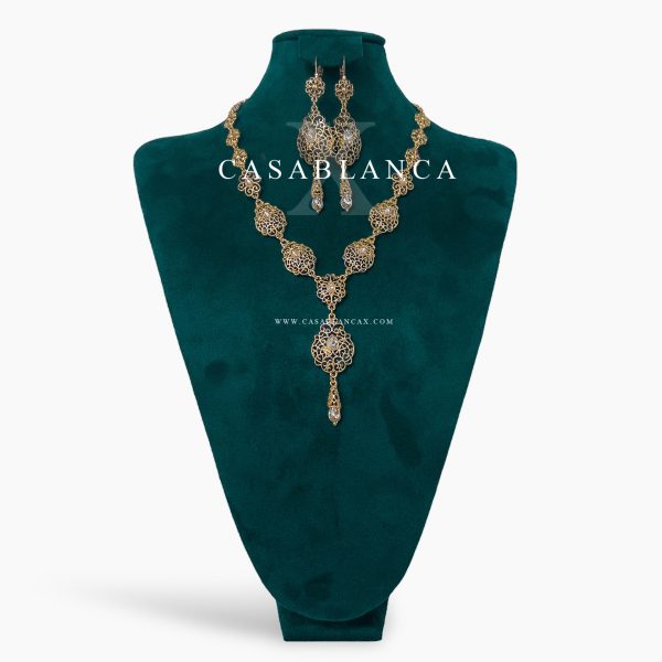 Golden Taqlidi Moroccan Jewelry Set - Lirine - Image 2