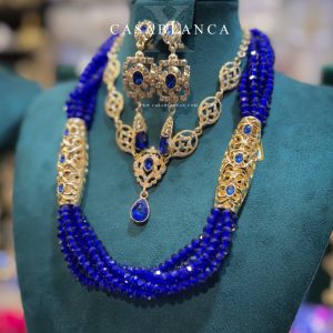 Blauwe Dubbel Ketting Set - Jamira - Afbeelding 3