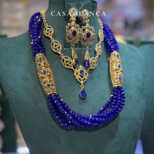 Blauwe Dubbel Ketting Set - Jamira - Afbeelding 2